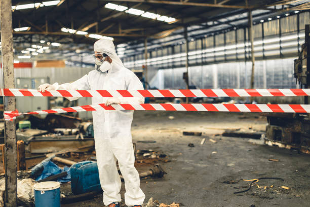 Professional Biohazard Cleanup technician working in Hyannis Port, MA